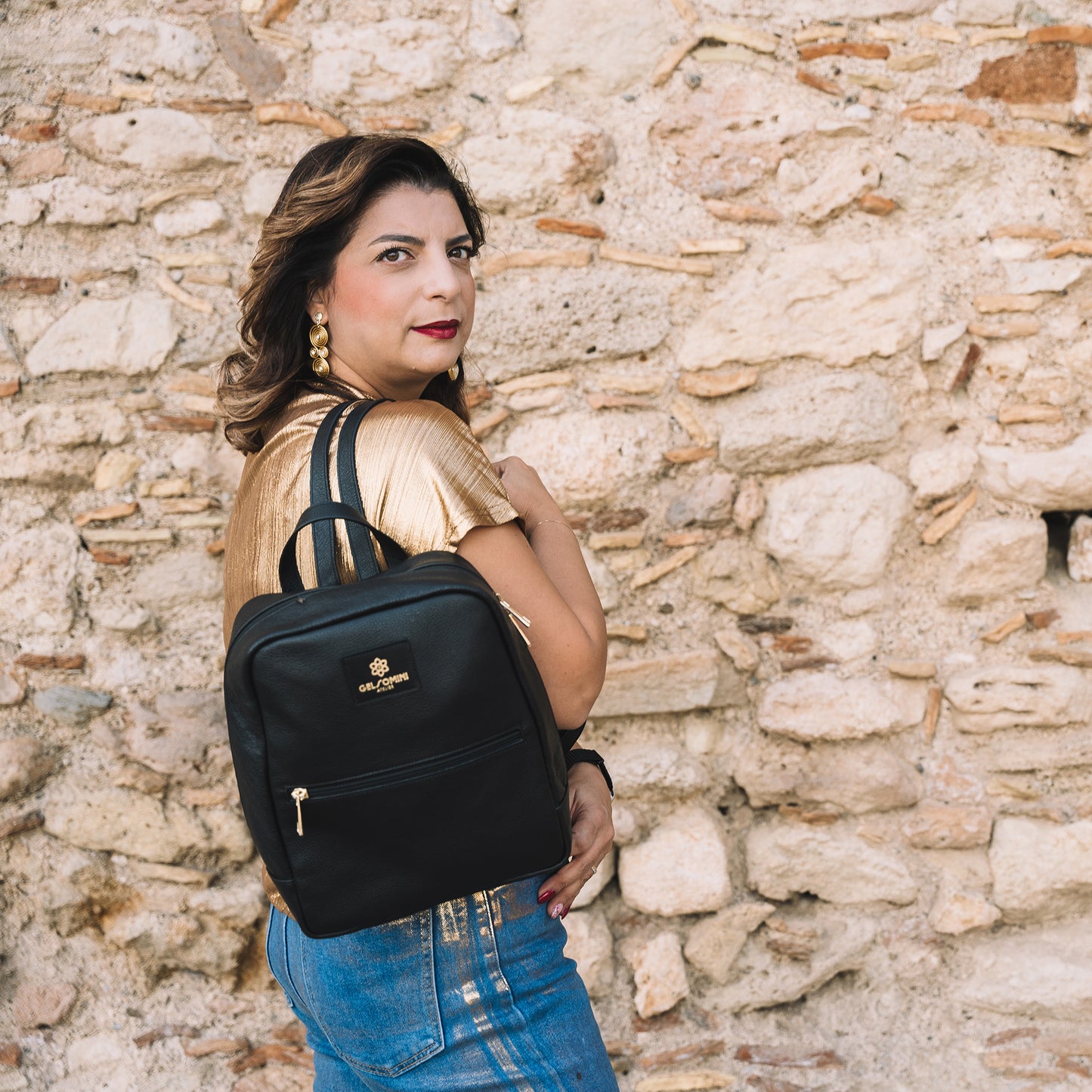 TOKYO - Zainetto donna in pelle con spallacci regolabili